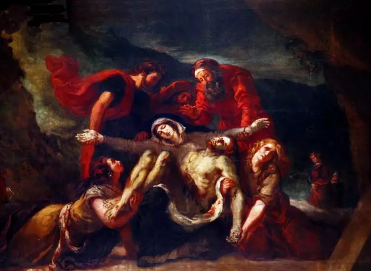 Romanticism. Eugène Delacroix. Pietà, 1842-1844 Romanticism. Eugène Delacroix. Pietà, 1842-1844