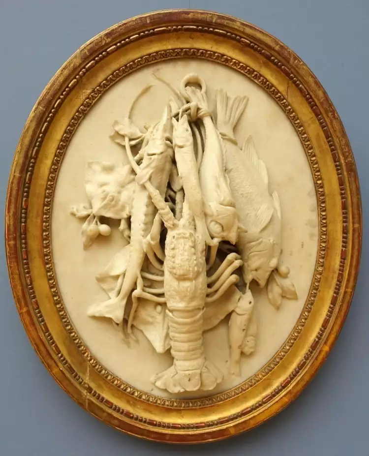 Жан-Антуан Гудон. Барельеф «Рыбалка», 1777