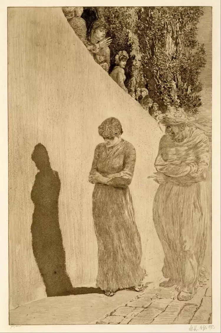 Макс Клингер. Гравюра «Позор», 1880-1903 Макс Клингер. Гравюра «Позор», 1880-1903