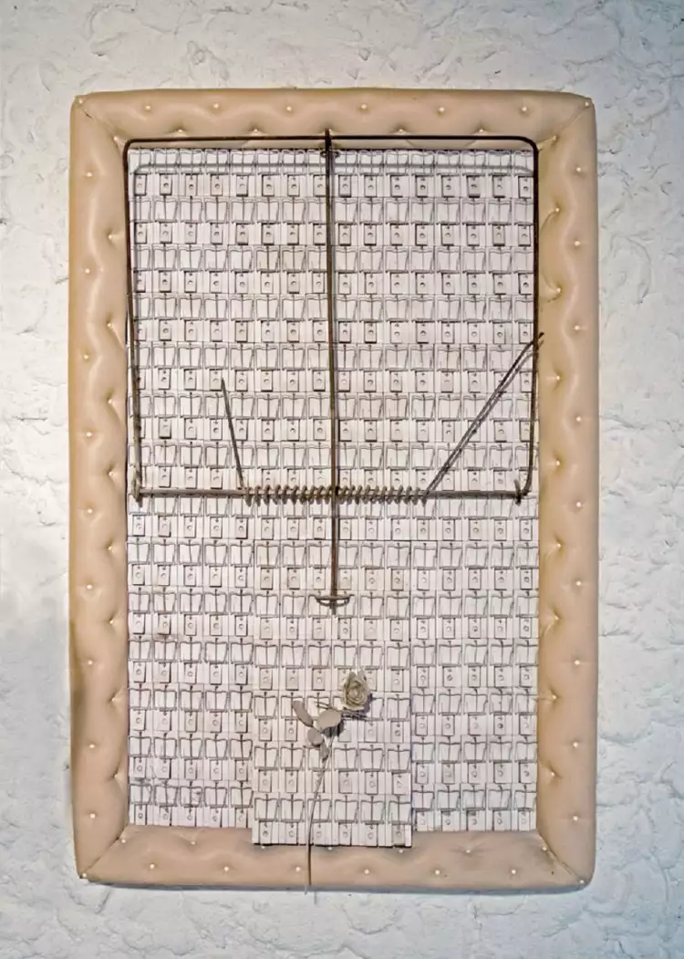 Ассамбляж. Любо Кристек. Картина «Звуконепроницаемая эстетика роскоши», 1976