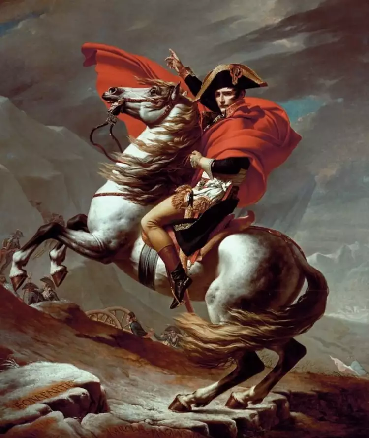 Неоклассицизм. Жак-Луи Давид. «Бонапарт на Сен-Бернарском перевале», 1801 Неоклассицизм. Жак-Луи Давид. «Бонапарт на Сен-Бернарском перевале», 1801