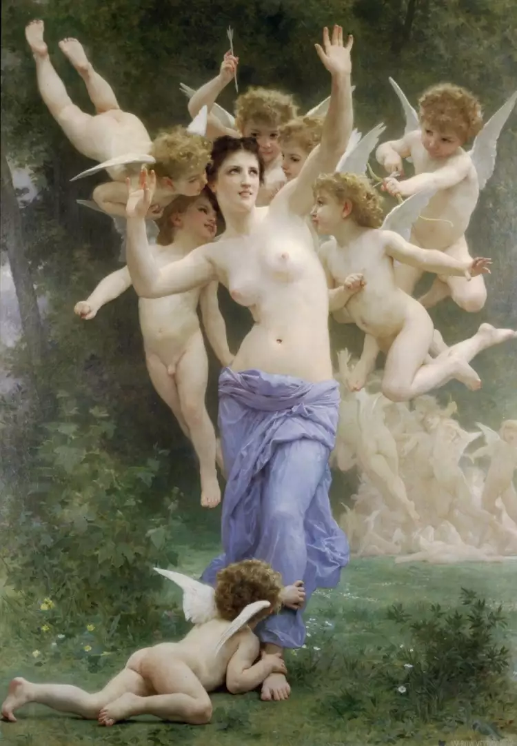Академизам. Вилијам-Адолф Бугро. «Гнездо купидона», 1892 Академизам. Вилијам-Адолф Бугро. «Гнездо купидона», 1892
