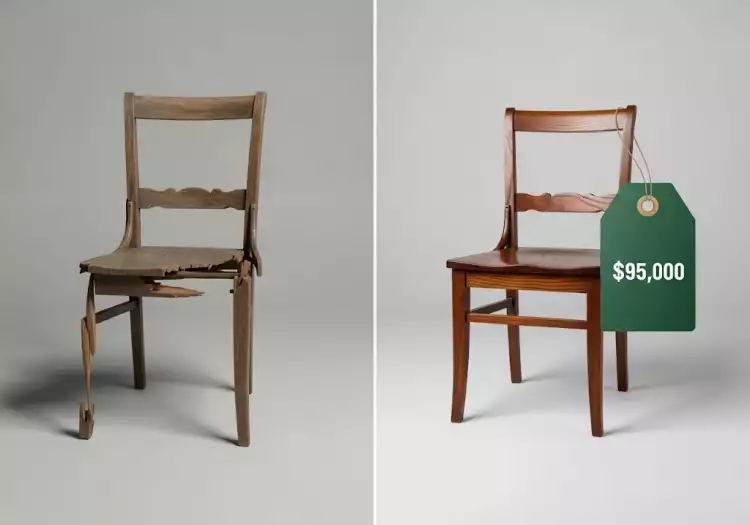 Процесс деликатной реставрации антикварной мебели в мастерской Процесс деликатной реставрации антикварной мебели в мастерской