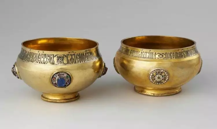 Старинное серебро с эмалью. Мастерские Московского Кремля. Братины заздравные, 1645-1676