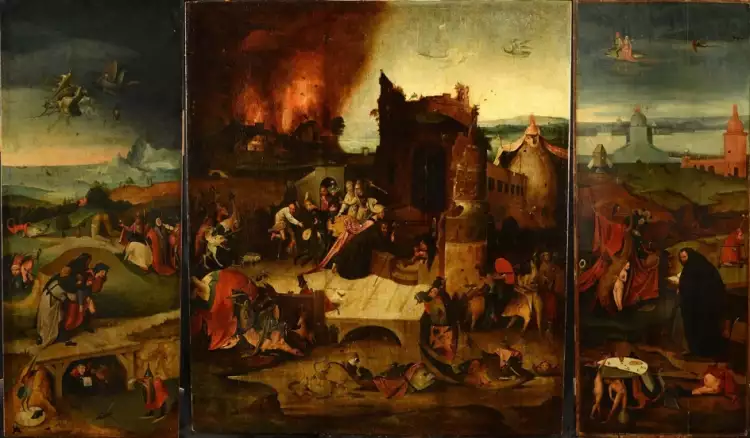Hieronymus Bosch. Triptych The Temptation of St Anthony, 1505-1506 Hieronymus Bosch. Triptych The Temptation of St Anthony, 1505-1506