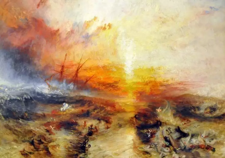 Романтизм. Уильям Тёрнер. «Невольничий корабль», 1840 Романтизм. Уильям Тёрнер. «Невольничий корабль», 1840