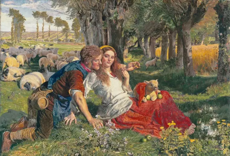 Уильям Холман Хант. Картина «Наемный пастух», 1851 Уильям Холман Хант. Картина «Наемный пастух», 1851