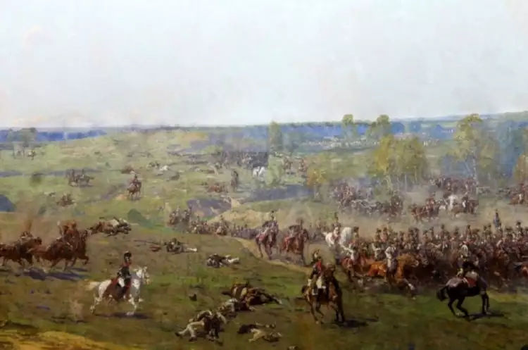 Франц Рубо. Картина «Бородинская битва». Фрагмент «Наполеон», 1912