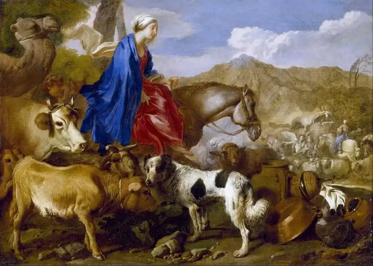 Джованни Кастильоне. Картина «Путешествие Ребекки», 1637