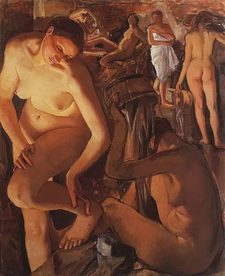 Зинаида Серебрякова. Этюд «Баня», 1912