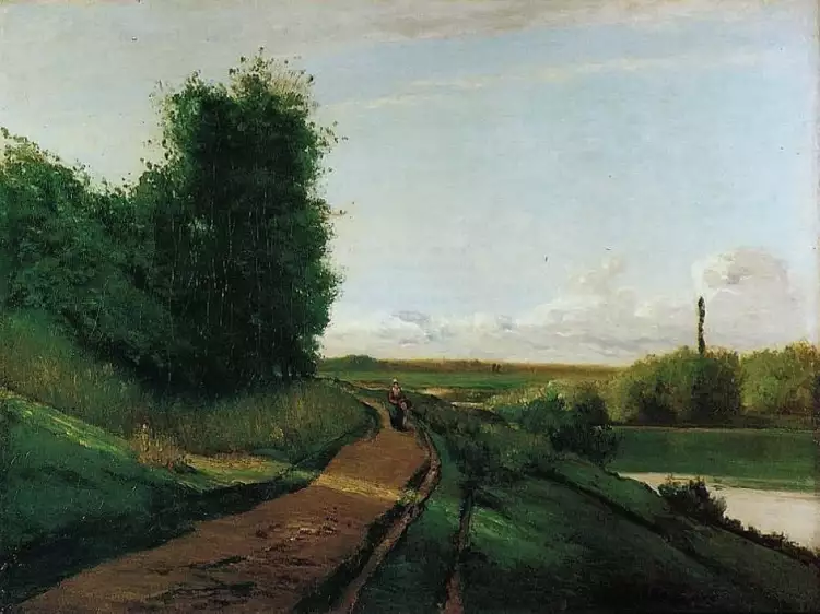 Камиль Писсарро. «Берега Марны», 1864 Камиль Писсарро. «Берега Марны», 1864