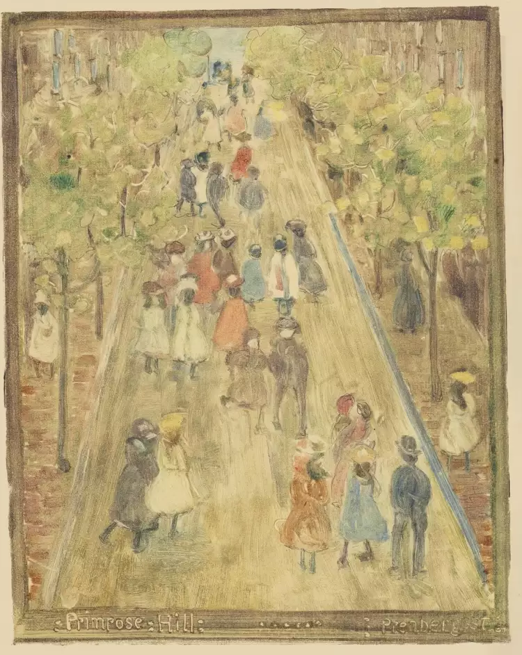 Монотипия. Морис Прендергаст. «Примроуз хилл», 1894 Монотипия. Морис Прендергаст. «Примроуз хилл», 1894