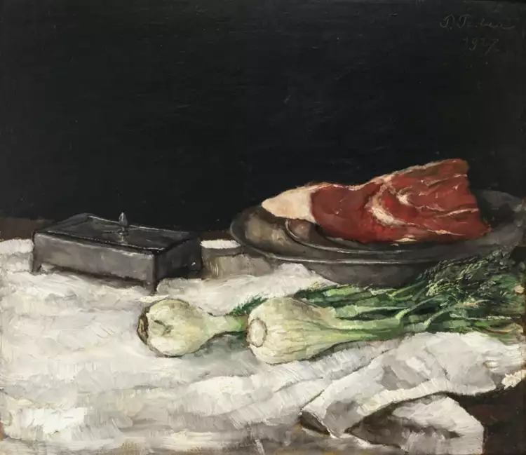 Пауль Матиас Падуа. Натюрморт с укропом и мясом, 1927 Пауль Матиас Падуа. Натюрморт с укропом и мясом, 1927