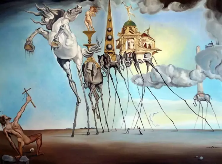 Сальвадор Дали. «Искушение святого Антония», 1946 Сальвадор Дали. «Искушение святого Антония», 1946