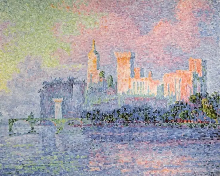 Поль Синьяк. Картина «Папский дворец. Авиньон», 1900-е
