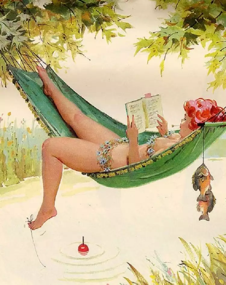 Pin-up Хильда в гамаке Pin-up Хильда в гамаке