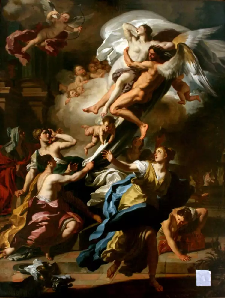Франческо Солимена. Картина «Борей похищает Орифию», 1729