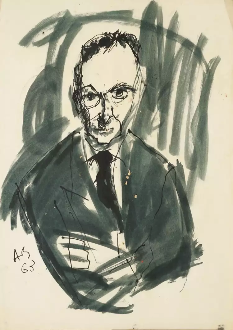 Anatoly Zverev. The painting Portrait of Igor Markevich, 1963 Anatoly Zverev. The painting Portrait of Igor Markevich, 1963