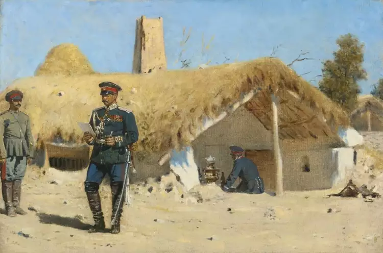 Батальный жанр. Василий Верещагин. «Адъютант», 1878-1887 Батальный жанр. Василий Верещагин. «Адъютант», 1878-1887