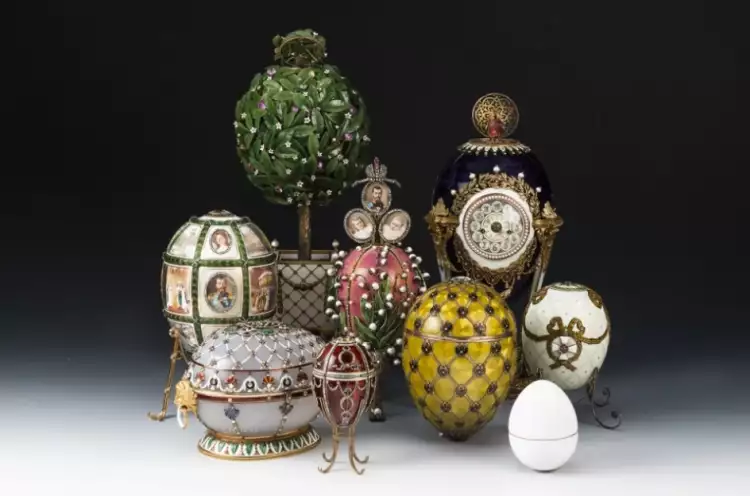 Carl Fabergé. Plusieurs pièces de la collection d'œufs, 1885-1917