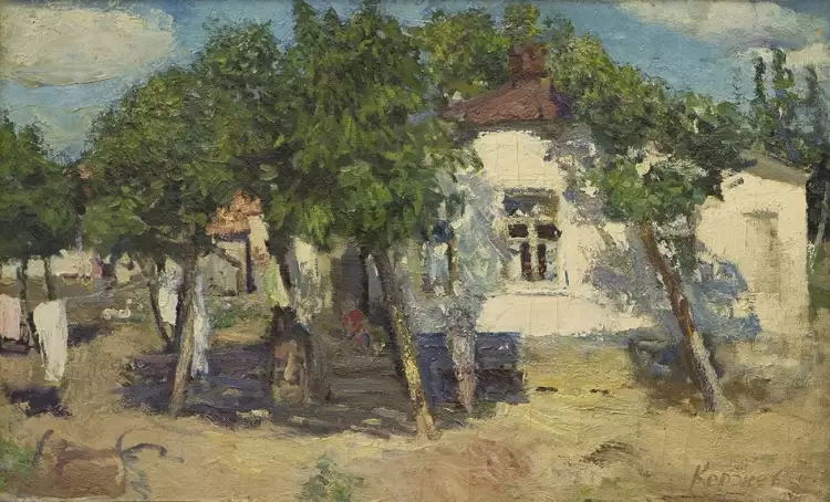 Гелий Коржев. Картина «Воскресенское», 1943