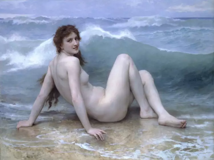 Akademismus. William-Adolphe Bouguereau. Welle, 1896 Akademismus. William-Adolphe Bouguereau. Welle, 1896