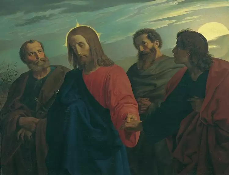 Йозеф фон Фюрих. Картина «Уход Христа от учеников», 1839 Йозеф фон Фюрих. Картина «Уход Христа от учеников», 1839