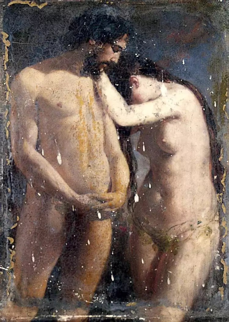 Адам и Ева в мировой живописи. Уильям Этти. «Адам и Ева»