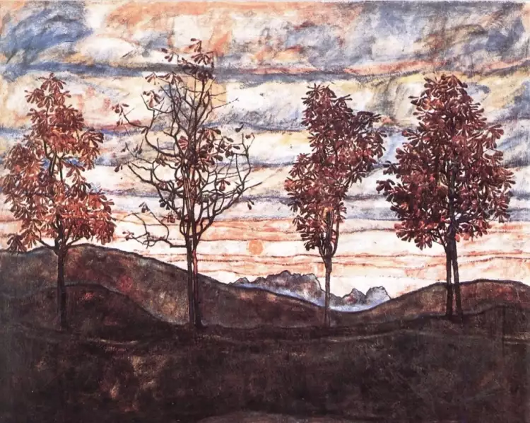 Эгон Шиле. «Четыре дерева»