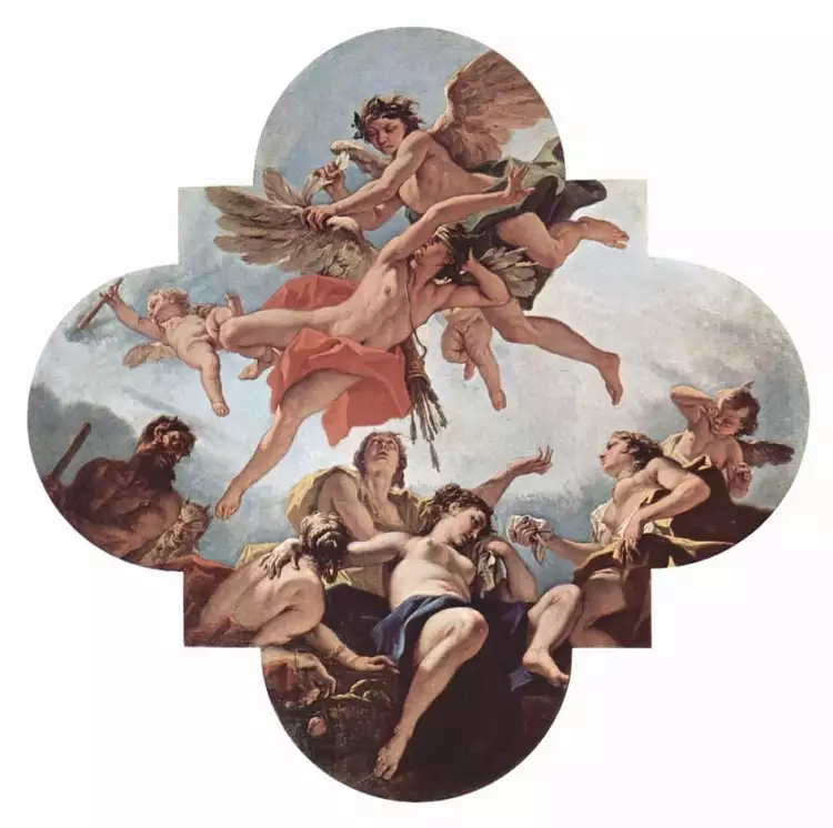 Себастьяно Риччи. Фреска «Наказание Амура» в Палаццо Маручелли, 1706-1707 Себастьяно Риччи. Фреска «Наказание Амура» в Палаццо Маручелли, 1706-1707