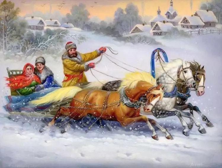 Федоскинская миниатюра. «Масленица»