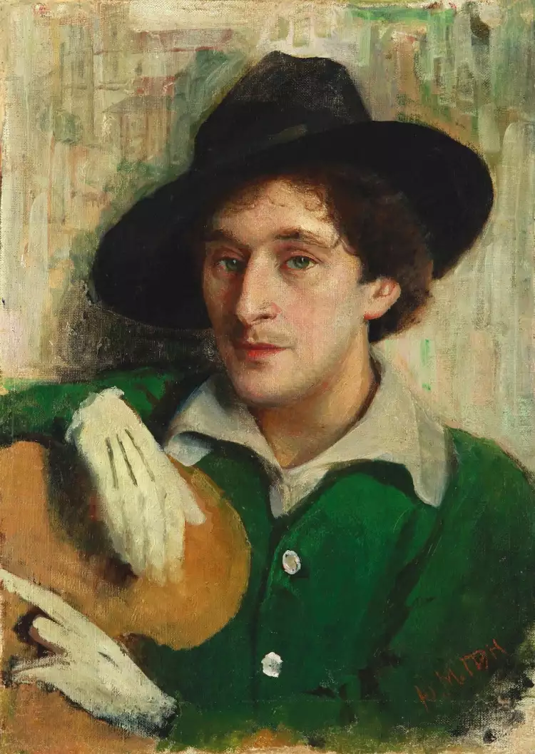 Марк Шагал. Иегуда (Юрий) Пэн. «Портрет Марка Шагала», 1914 Марк Шагал. Иегуда (Юрий) Пэн. «Портрет Марка Шагала», 1914