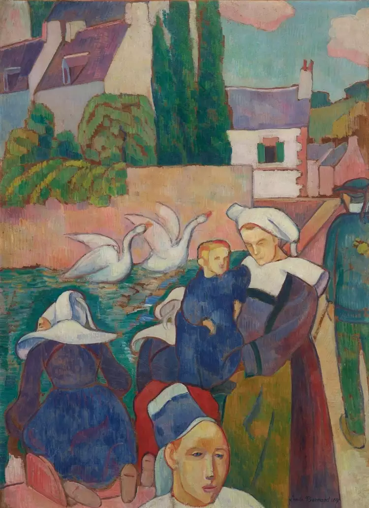 Эмиль Бернар. Картина «Мост в Понт-Авен», 1891