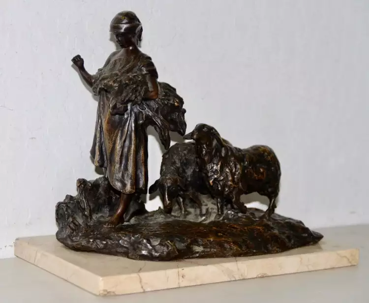 Анри Бушар. Скульптура «Пастушка», 1910