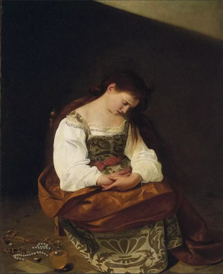 Караваджизм. Караваджо. «Кающаяся Мария Магдалина», 1594-1596 Караваджизм. Караваджо. «Кающаяся Мария Магдалина», 1594-1596