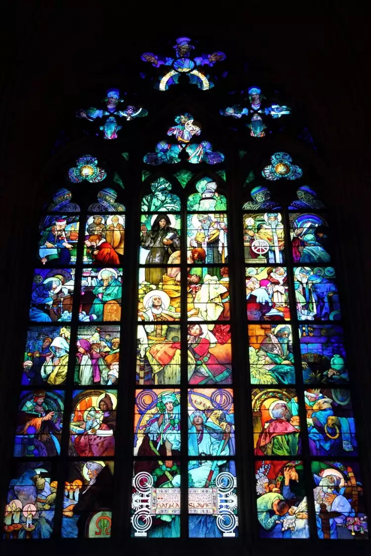 Альфонс Муха. Главный витраж в соборе Святого Вита, 1920