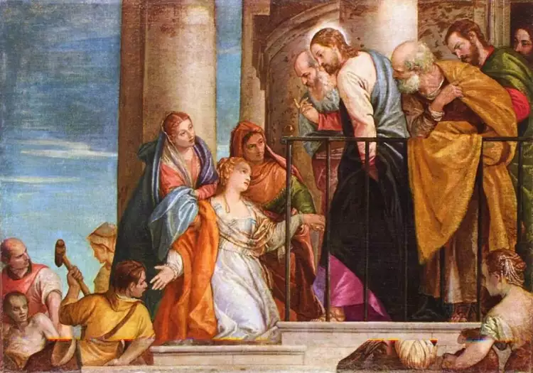 The religious genre. Paolo Veronese. Auferstehung des Sohnes der Witwe von Nain, 1565 The religious genre. Paolo Veronese. Auferstehung des Sohnes der Witwe von Nain, 1565