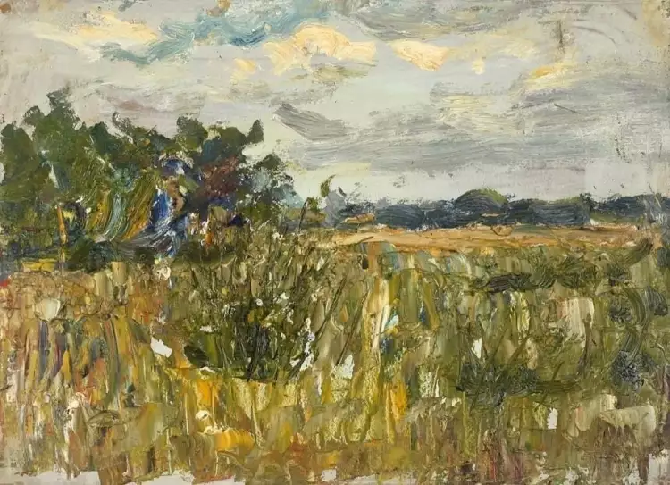 Anatoly Zverev. The painting The Field, 1955 Anatoly Zverev. The painting The Field, 1955