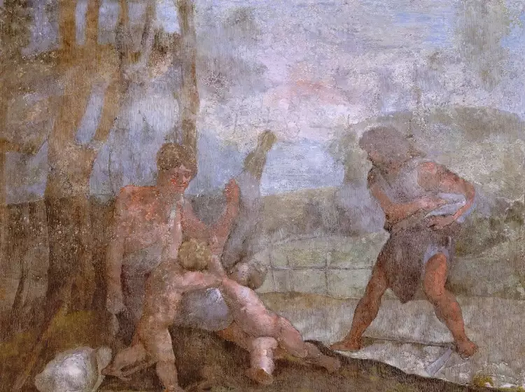 Адам и Ева в мировой живописи. Рафаэль. «Адам и Ева трудятся»