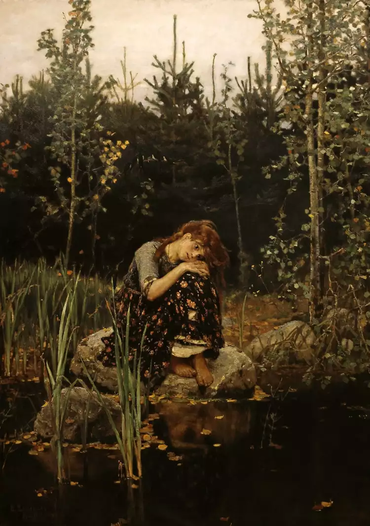 Сказочно-былинный жанр. Виктор Васнецов. Картина «Аленушка», 1881 Сказочно-былинный жанр. Виктор Васнецов. Картина «Аленушка», 1881