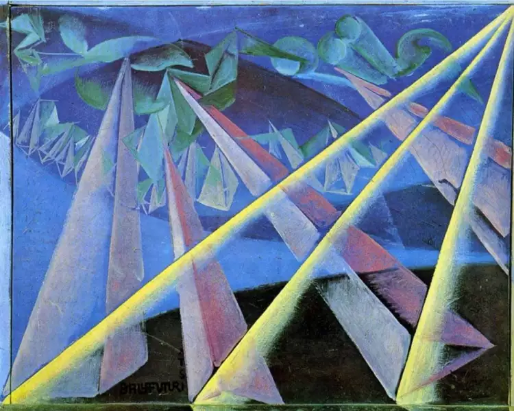 Джакомо Балла. Картина «Лучи», 1918 Джакомо Балла. Картина «Лучи», 1918