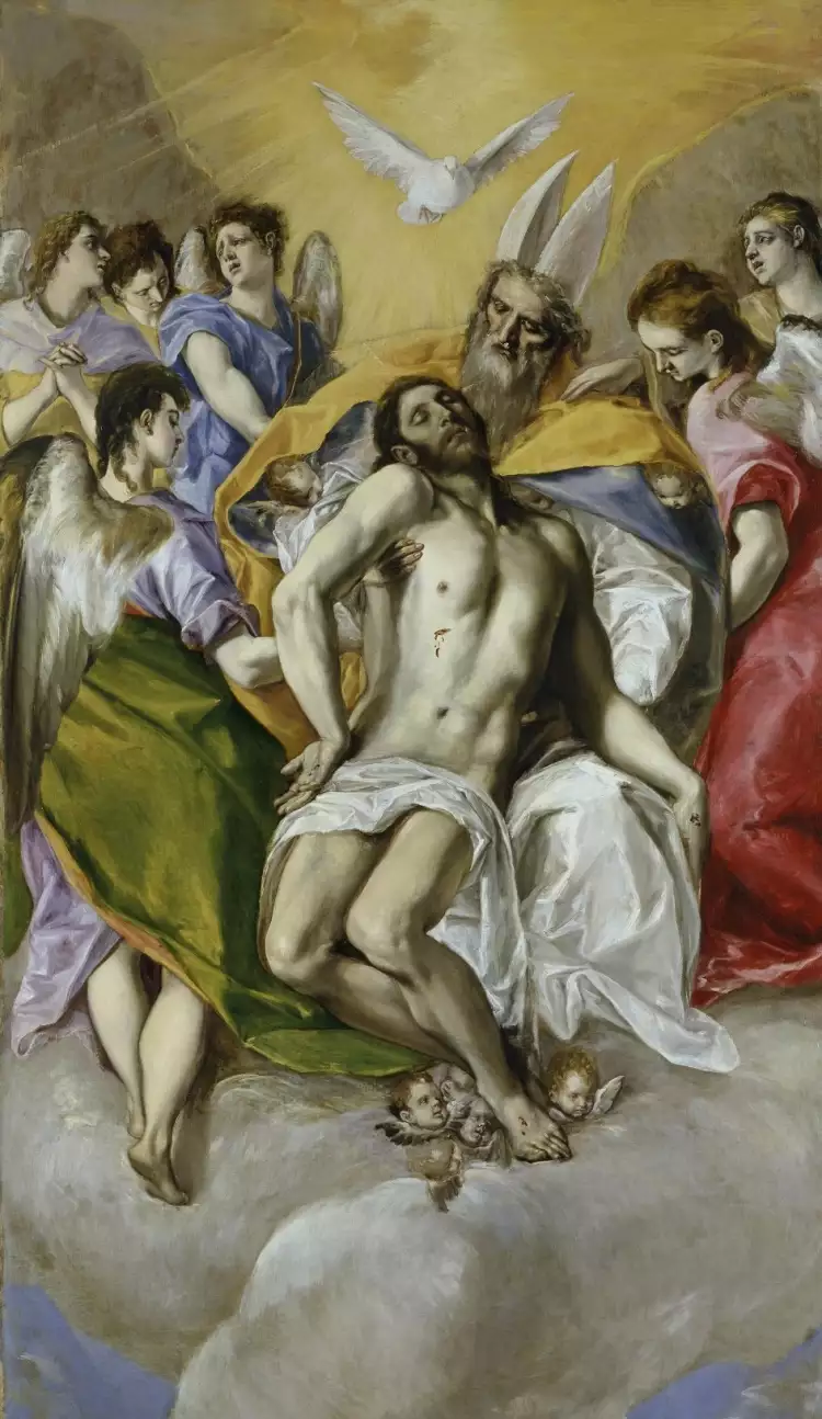The religious genre. El Greco. Heilige Dreifaltigkeit, 1579 The religious genre. El Greco. Heilige Dreifaltigkeit, 1579