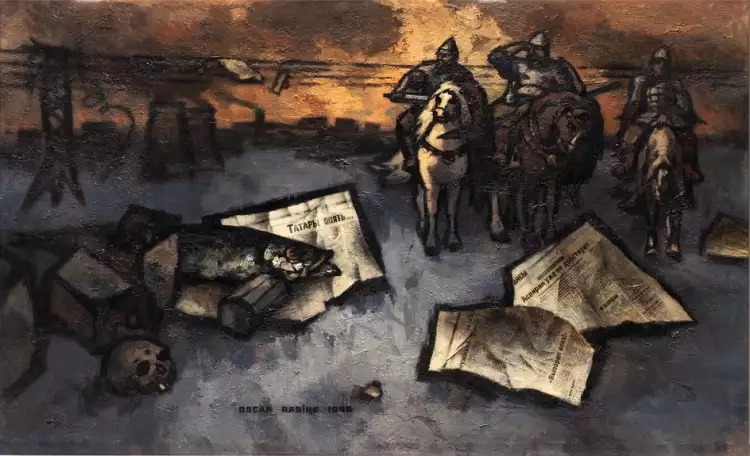 Оскар Рабин, картина «Три богатыря»