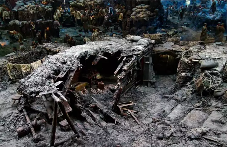 Франц Рубо. Панорама «Оборона Севастополя». Фрагмент «Разрушенный блиндаж», 1905