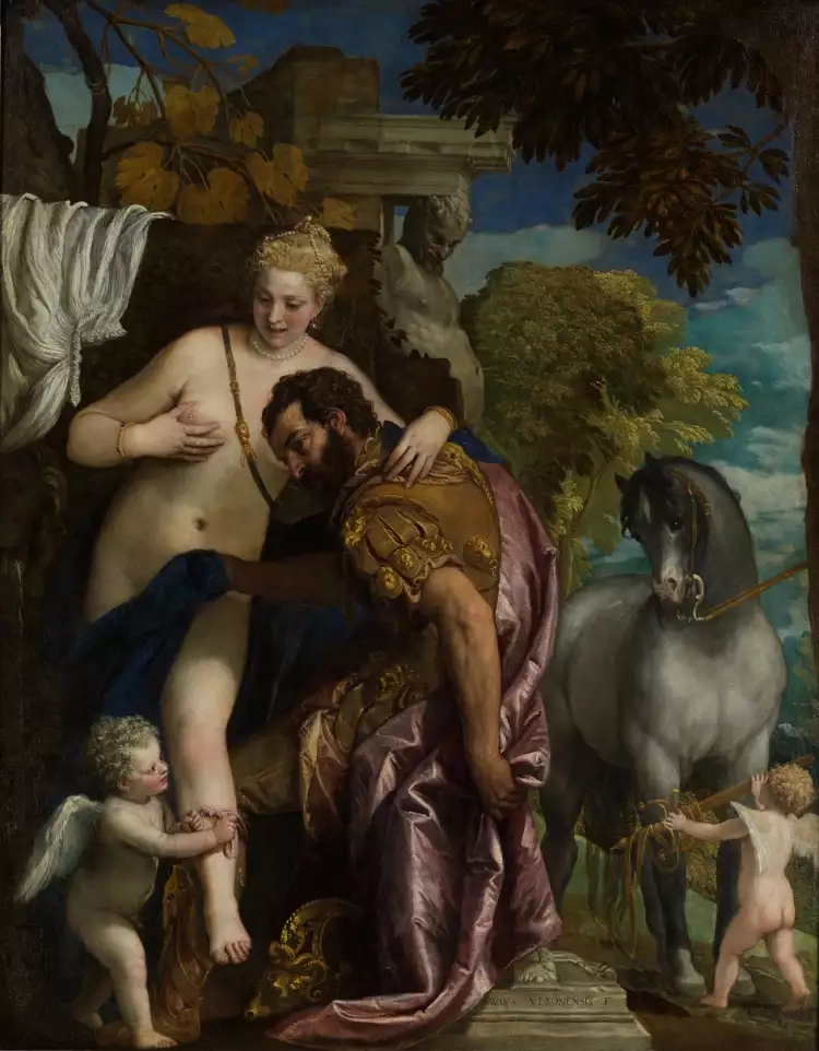 Мифологический жанр. Паоло Веронезе. «Венера и Марс», 1570 Мифологический жанр. Паоло Веронезе. «Венера и Марс», 1570