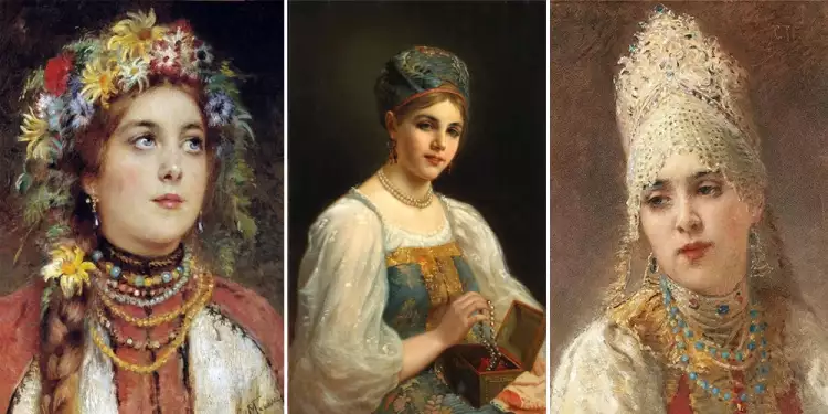 Портреты русских красавиц. Картины Константина Маковского