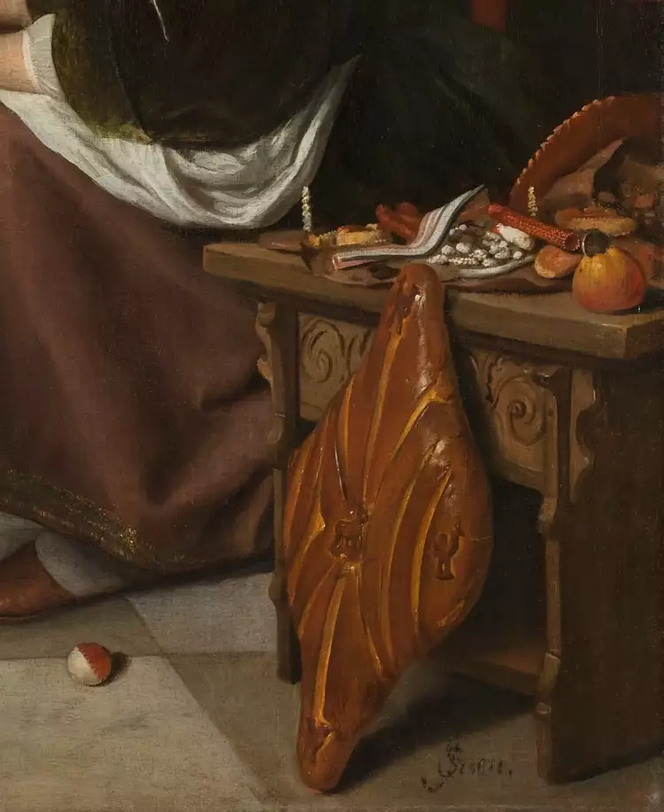 Ян Стен. Картина «Праздник Святого Николая», фрагмент, 1665-1668 Ян Стен. Картина «Праздник Святого Николая», фрагмент, 1665-1668