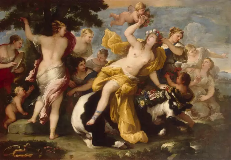Миф о похищении Европы. Лука Джордано. «Похищение Европы», 1677 Миф о похищении Европы. Лука Джордано. «Похищение Европы», 1677