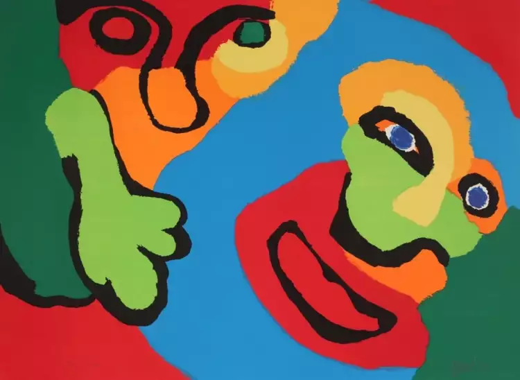 Карел Аппел. Картина Some People Together V, 1974