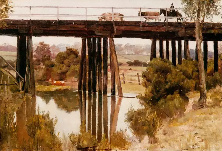 Томас Уильям Робертс. Картина «Зимнее утро после дождя, Гарденерс-Крик», 1885